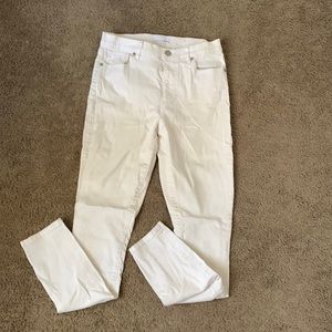 Loft white modern high waist skinny ankle jeans 4T